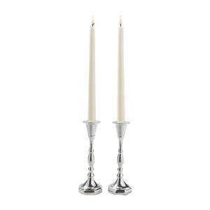 Nouveau bougeoir conique en aluminium décoratif fini argent pour les lumières intérieures et extérieures chandelles décoratives - Product Image 1