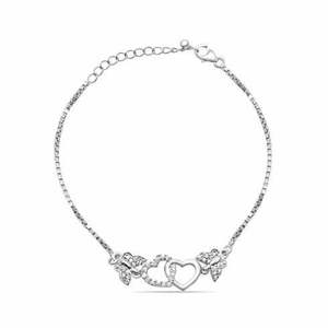 สร้อยข้อมือแฟชั่นรูปหัวใจคู่ผีเสื้อเงิน 925 ของซาร์กาน - Product Image 2
