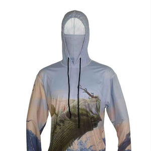 Sweat à capuche de pêche camouflage à manches longues, tissu à séchage rapide, maille respirante rafraîchissante, protection UPF 50, activités de plein air - Product Image 1