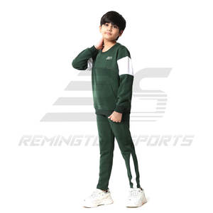 Nuevo jersey de alta calidad para niños, chándal para niños, chándal cálido liso a juego con tu propio logotipo, conjuntos de chándal para niños - Product Image 3