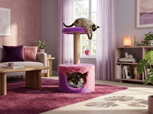 Condo pour chat universel Amistar Pink Velvet Cloud, confortable pour toutes les tailles - Product Image 5