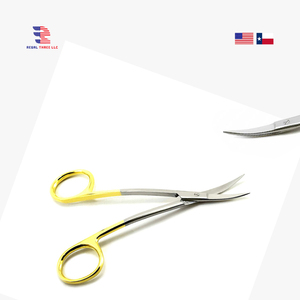 Cirugía veterinaria quirúrgica TC Dental Lagrange Tijera 4,5 "Curva de corte de tejido quirúrgico Tijeras de corte Instrumentos de tijera - Product Image 1