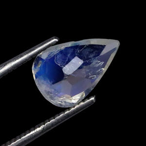 Piedra preciosa facetada de arcoíris blanco genuino Welo Blue Flashy White Rainbow Stone Pear Cut Piedra lunar natural al por mayor - Product Image 4