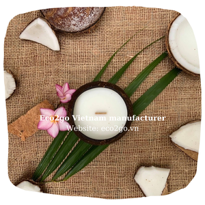 Cuenco de vela de cáscara de coco, cuenco de cáscara de coco para vela con Logo grabado láser, hecho en Vietnam, venta al por mayor - Product Image 6