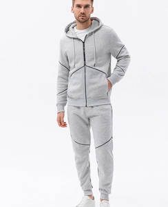 Sudadera unisex con logotipo personalizado, chándal de lana de felpa francesa para hombre, chándal informal transpirable para hombre - Product Image 6