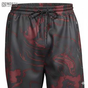 Pantalones Cortos Deportivos Casuales Extra Grandes para Hombre, de Lona de Poliéster/Algodón, con Logotipo Bordado Personalizado, Servicio OEM, Secado Rápido - Product Image 4