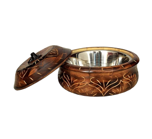Wood Casserole Pot Food <b>Warmer</b> Dish Food Storage Pots Round Shape Manufactures and Exporter Wood Casserole Pot - Product Image 3