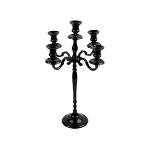 Candelabro negro de diseño único, decoración para vacaciones, estampado europeo hecho a mano - Product Image 1