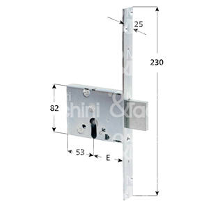 Serrure à mortaise réversible à 3 tours. Cylindre non inclus. - Product Image 1