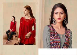 เสื้อสั้นผ้าเรยอนแบบตะวันตกสำหรับใส่ในสำนักงานและที่บ้าน Arrival14KG ใหม่จากผู้ผลิตอินเดีย - Product Image 3