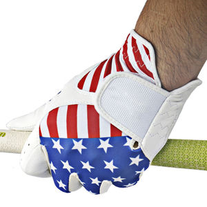 Vente en gros de gants de golf en cuir de mouton blanc rouge pour adultes et jeunes avec logo antidérapant et personnalisé pour le sport - Product Image 3