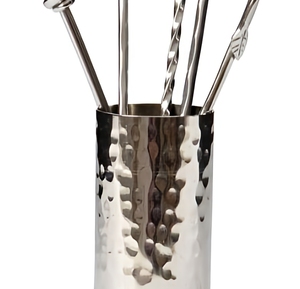 Mango de diseño de selección de oliva martillado plateado con soporte a precio mayorista de India - Product Image 4
