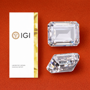 เพชรทรงเหลี่ยมมรกตเพาะเลี้ยงในห้องปฏิบัติการ น้ำหนัก 6.0 กะรัต คุณภาพ E VVS2 รับรองโดย IGI คุณภาพเยี่ยม เหมาะสำหรับแหวนหมั้น ราคาโรงงาน - Product Image 2