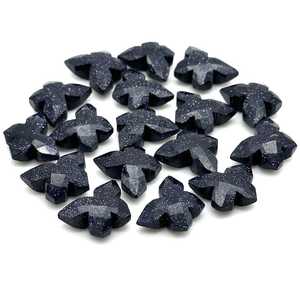 Perles sculptées en pierre de soleil noire mignonnes en forme de papillon 14 mm Perles sculptées à la main en pierre précieuse en forme de papillon Charmes d'insectes sculptés pour la fabrication de bijoux - Product Image 5