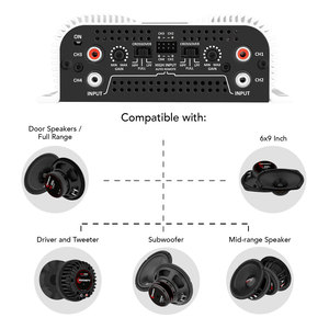 Amplificateur Audio de Voiture Taramps TS 1200x4 1200W RMS 2 Ohms 4 Canaux 2 Canaux Pontés Entrée par Câble RCA Fixe Son Multicanal - Product Image 5