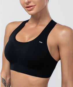 Conjunto de ropa de yoga sólida sin costuras acanalada OEM para mujer tela transpirable ajuste flexible de talla grande disponible varios colores 2 piezas - Product Image 3