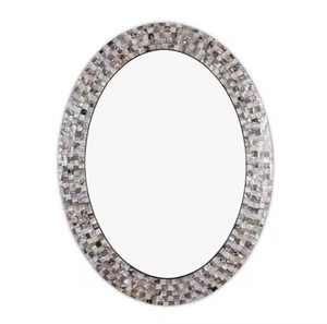 Miroir mural avec cadre en pierre labradorite polie Miroir décoratif en pierres précieuses irisées Miroir unique en pierre naturelle - Product Image 3