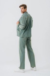 เสื้อยีนส์สำหรับผู้ชาย, เสื้อลำลองแขนยาวเสื้อยีนส์แนวสตรีทระบายอากาศได้ดีสำหรับ2025 - Product Image 4