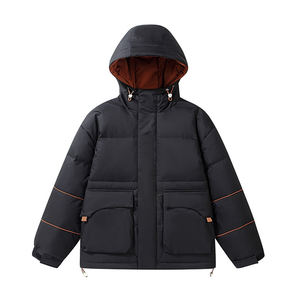 เสื้อแจ็คเก็ตพัฟเฟอร์กันน้ำแบบกลับด้านได้สำหรับผู้ชาย คุณภาพสูง สำหรับฤดูหนาว ผลิตจากผ้าแคนวาส รับบริการ OEM ปรับแต่งได้ - Product Image 1