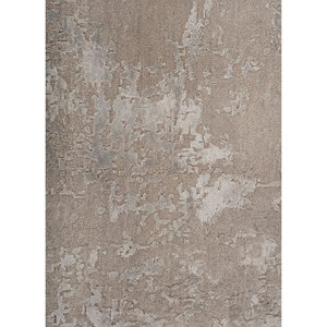Alfombra Erbe de Lana y Seda de Bambú Anudada a Mano, Gris y Negra, Abstracta, para el Hogar, Pasillo, Forma Rectangular, 10 mm, para Habitación de Adolescentes - Modelo - Product Image 3