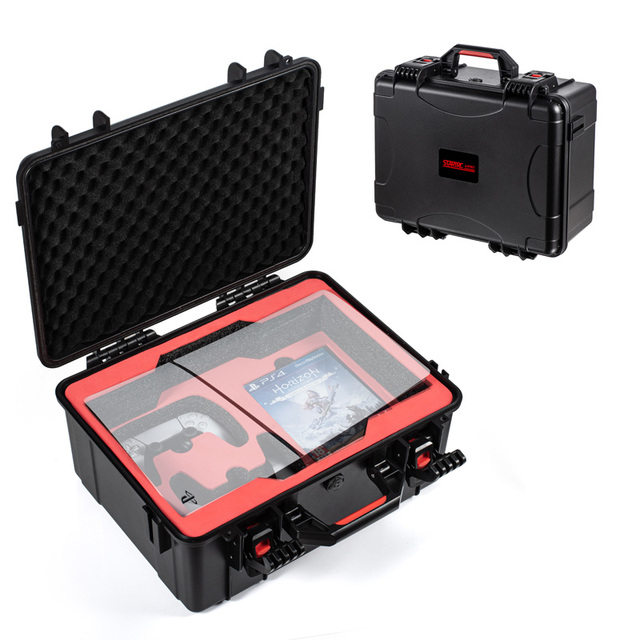 STARTRC GAMES AeroProtect Travel Case for PS5 Slim Climate Controlled Hard Shell with Active Moisture Mildew Proof Case