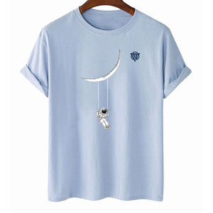 เสื้อยืดผู้ชายดีไซน์ใหม่ ผ้าฝ้าย 100% เป็นมิตรกับสิ่งแวดล้อม ระบายอากาศได้ดี แห้งเร็ว สวมใส่สบายๆ ในฤดูร้อน ขายส่ง - Product Image 1