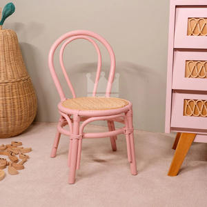Custom Logo <b>Vintage</b> Kid's High <b>Chair</b> Modern Wood Wicker Rattan <b>Chair</b> for Dining Bedroom and Outdoor Price - Product Image 4