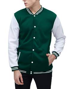 OEM logotipo personalizado hombres bordados Chenille parches mangas de cuero lana cuerpo Varsity chaquetas Universidad Retro Unisex Varsity chaqueta - Product Image 6