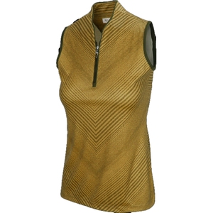 Polo sans manches pour femme Index, rayé bleu, tricoté, respirant, coupe décontractée, longueur normale - Product Image 5