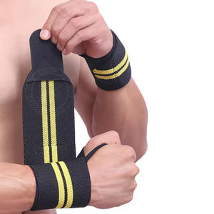 Fitness Training Gym Logo personalizable Correa de muñeca ajustable Powerlifting Levantamiento de pesas Muñequeras Hombres - Product Image 6