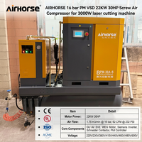 Compresseur d'air à vis 7,5 kW-30 kW, compresseur d'air à vis portable 4-en-1, compresseur d'air à vis tout-en-un PM VSD