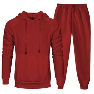 Conjunto Jogger polar con capucha para hombre, chándal con cremallera en color sólido con pantalla DTF DTG y sublimación de impresión digital - Product Image 4