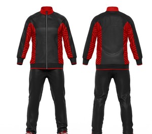 Chándales de fútbol de rayas sublimadas para hombre, chándal transpirable de poliéster de manga larga con cremallera, chándal de 2 piezas - Product Image 2