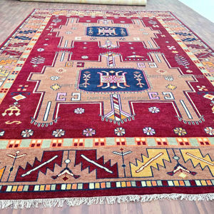 Alfombras hechas a mano Boho Nomadic High Oriental afgano Tribal Área de lana hecha a mano Vintage persa anudada a mano alfombra para sala de estar - Product Image 1
