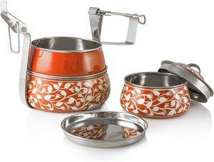 Premium kalite özel baskılar paslanmaz taşınabilir çelik çok katmanlı öğle yemeği yetişkinler için yemek kabı yuvarlak klip Adults in çocuklar - Product Image 3