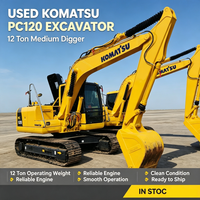 Excavatrice sur chenilles Komatsu PC120, 12 tonnes, compacte, hydraulique, d'occasion, du Japon, pour travaux de construction et terrassement municipal