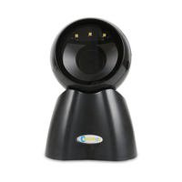 Scanner de codes à barres omnidirectionnel Scanners laser Lecteur de codes à barres Qr Bureau 1d 2d Noir Stock Usb vers Rj45 pour scanner de codes à barres CMOS