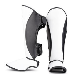 Venta caliente por encargo adultos espinilleras Muay Thai y equipo de protección de boxeo con logotipo personalizado hecho de cuero EVA Nylon - Product Image 6