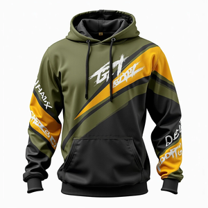 Sudadera con Capucha Extra Grande para Hombre, Estilo Urbano, 100% Poliéster, Mezcla de Algodón Básica, Totalmente Personalizable, Diseño Sublimado, Invierno - Product Image 4