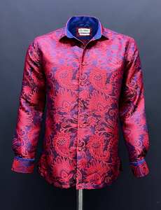 Camisa Casual de Hombre de Lujo Azul Rey a Cuadros, Corte Slim, Manga Larga, Botones, Tela Premium con Sensación Satinada, 100% Algodón, Estilo Primavera - Product Image 6