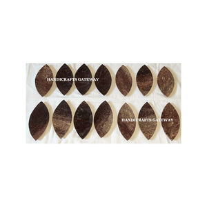 Brûleur d'encens en pierre ollaire naturelle, design artisanal en forme de feuille attrayante, pour la maison, l'hôtel et le temple, support pour bâtonnets d'encens - Product Image 1