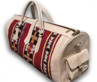 Sac de sport en cuir Kilim ivoire fait à la main sacs à bandoulière de voyage bohème vintage Design OEM marocain à la mode
