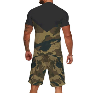 Conjuntos de pantalones cortos para hombre al por mayor, camisa de verano personalizada para hombre, conjuntos cortos de playa, camiseta de manga corta y traje de pantalones cortos - Product Image 5