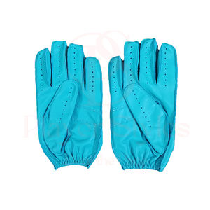 Guantes clásicos de cuero de vaca azul azulado Guantes de conducción impermeables de calidad premium para hombres y mujeres para jugadores de uso al aire libre - Product Image 3