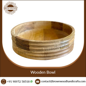 Juego de 3 cuencos de madera de mango de diseño único, cuencos de madera hechos a mano, acabado seguro para alimentos de primera calidad, suministro al por mayor - Product Image 4