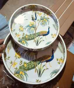 Bandeja de Madera Rectangular para Mesa de Centro, Sala de Estar, Vajilla de Madera Personalizada, Apta para Lavavajillas, Estilo Rústico, Proveedor - Product Image 4