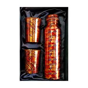 Botella de agua de cobre puro de 500ml más vendida de La India, botella de cobre ancha al vacío de buena salud de alta calidad sin BPA - Product Image 6