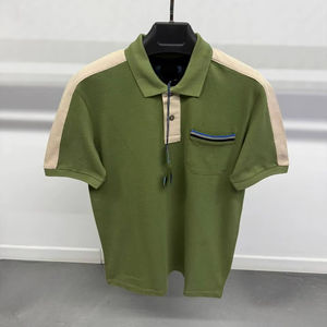 Camiseta de Algodón Lisa para Hombre, Manga Corta, Cuello en V, Casual, Transpirable, Ecológica, OEM, ODM, Logotipo Personalizado Bordado en la Parte Delantera, Lisa - Product Image 1