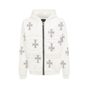 Survêtement en strass pour hommes scintillants avec décoration en pierre scintillante Survêtement confortable en strass pour hommes - Product Image 2