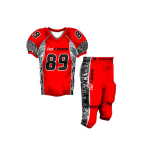 Camiseta de fútbol americano de manga corta personalizada para jóvenes y adultos, ropa de equipo de temporada de verano al por mayor, uniforme de sublimación de talla grande - Product Image 6